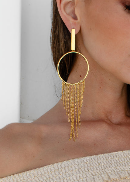 Elegancy Handmade Earrings Gold Color