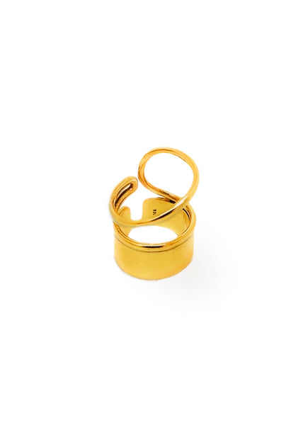 Snail Small Handmade Ring Gold