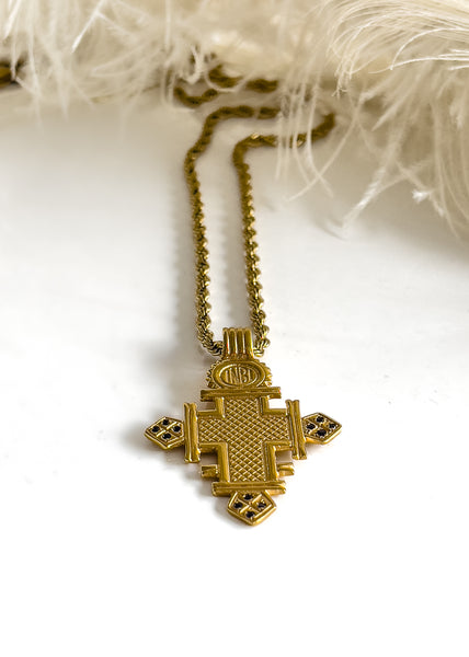 Rasmus Handmade Cross Pendant Gold